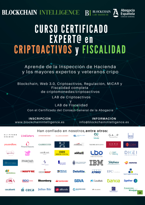 Curso Certificado Experto/a en Criptoactivos y Fiscalidad (Criptomonedas)
