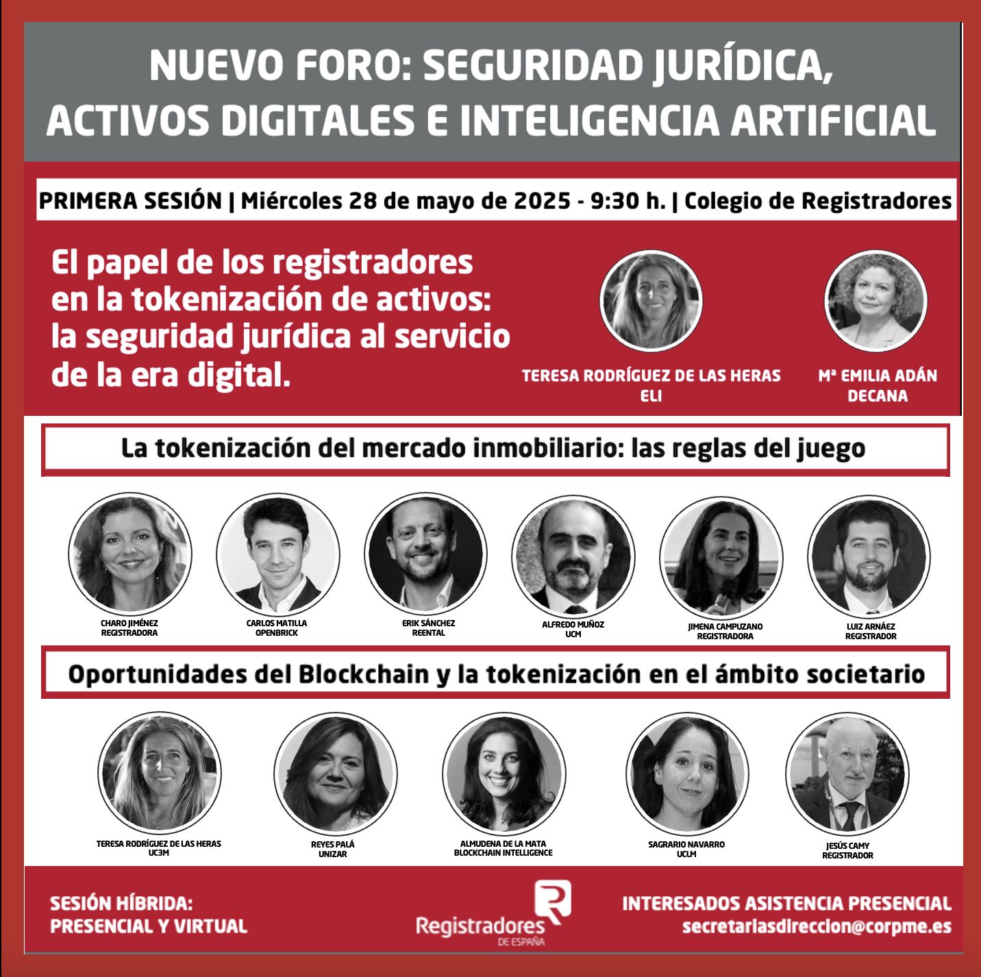 Foro del Colegio de Registradores sobre activos digitales e inteligencia artificial